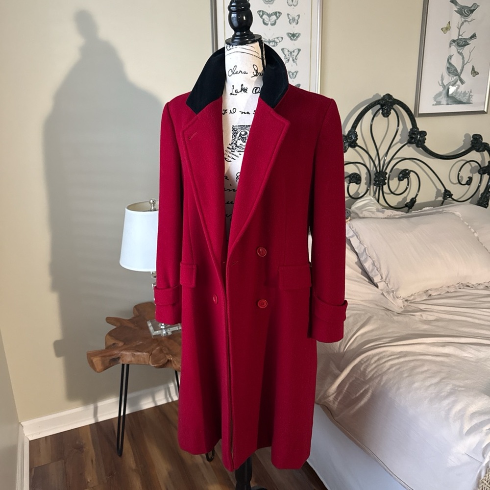 Vintage Red Trench Coat